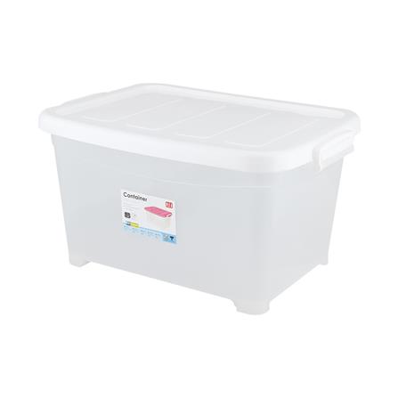 กล่องเก็บของ มีล้อ ฝาล็อค JCJ 5114 75 ลิตร 48.5x67x36 ซม. สีขาว_1