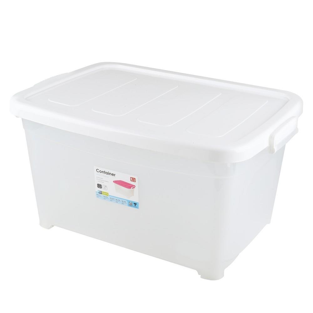 กล่องเก็บของ มีล้อ ฝาล็อค JCJ 5115 85 ลิตร 48x67x41.5 ซม. สีขาว