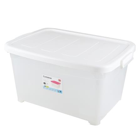 กล่องเก็บของ มีล้อ ฝาล็อค JCJ 5115 85 ลิตร 48x67x41.5 ซม. สีขาว_1