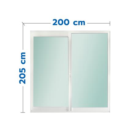 ประตูบานเลื่อน อะลูมิเนียม S-S มุ้ง SANKYOALUMI J-TRUST VEN-JT 200X205 ซม. สีขาว