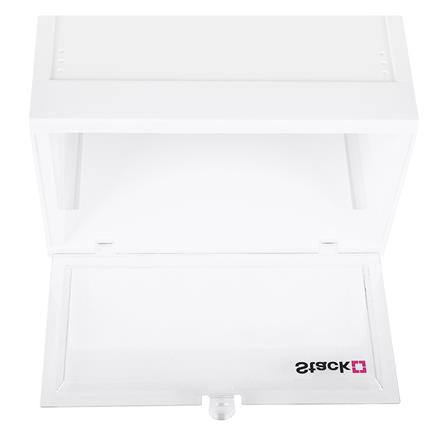 กล่องรองเท้าฝาหน้า STACKO 28X35X17 ซม. สีขาว_2