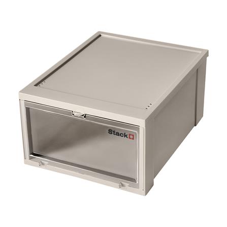 กล่องรองเท้าฝาหน้า STACKO 28X35X17 ซม. สีน้ำตาล_0