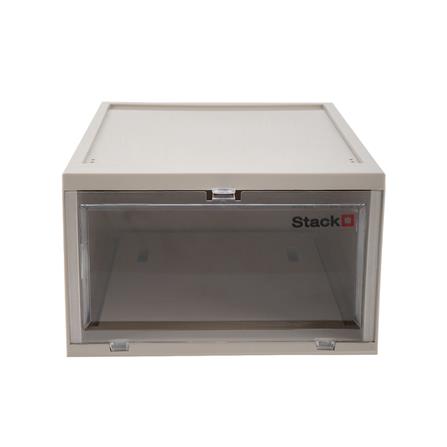 กล่องรองเท้าฝาหน้า STACKO 28X35X17 ซม. สีน้ำตาล_1