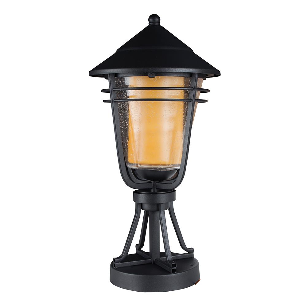 ไฟหัวเสา L&E 36-01726 เหล็ก/แก้ว COUNTRY สีดำ