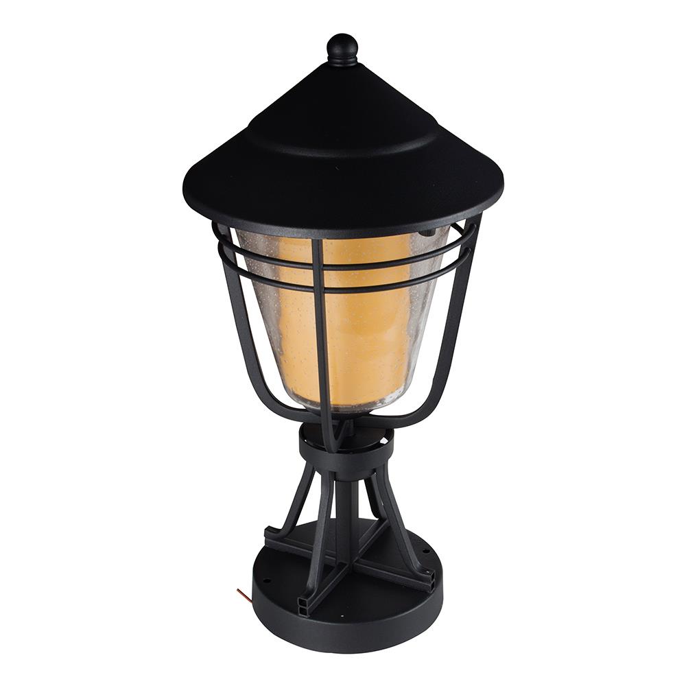 ไฟหัวเสา L&E 36-01726 เหล็ก/แก้ว COUNTRY สีดำ