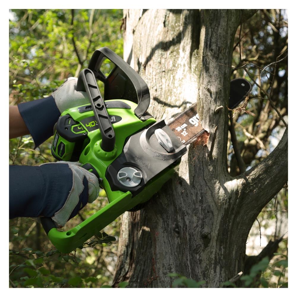 เลื่อยโซ่ไร้สาย (พร้อมแบตเตอรี่) GREENWORKS GWS0009 40 โวลต์