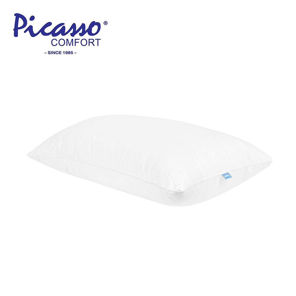 หมอนหนุน ขนห่านเทียม PICASSO NANOGEL 19x29 นิ้ว สีขาว