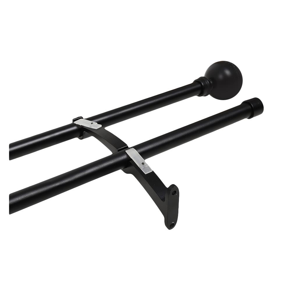 ราง 2 ชั้น ยืดหด HOME LIVING STYLE IRON BALL 110-210 ซม. สีดำ