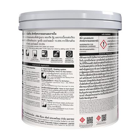 สีน้ำทาภายนอก ชนิดด้าน TOA SUPERMATEX ADVANCE BASE A สีขาว 9 ลิตร_1