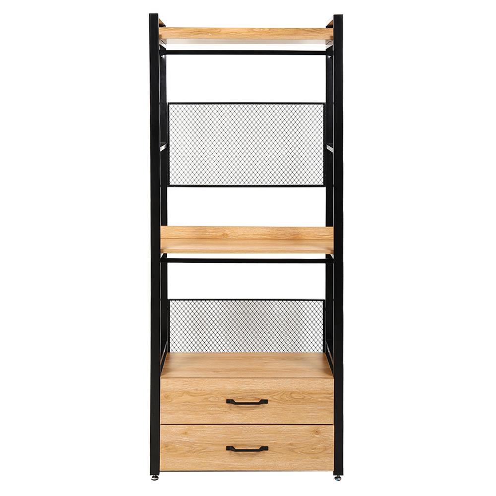 ตู้เสื้อผ้า FURDINI PLANK W10-800-22D สีน้ำตาล/ดำ