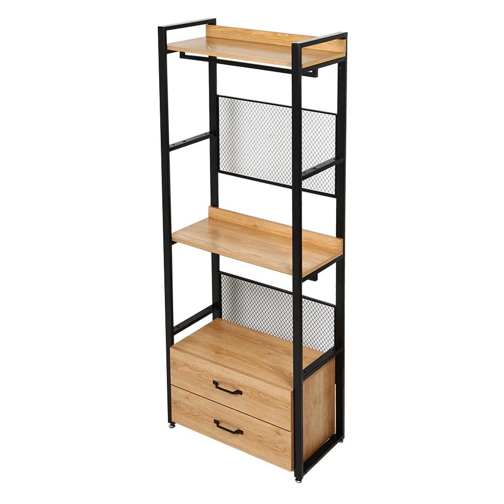 ตู้เสื้อผ้า FURDINI PLANK W10-800-22D สีน้ำตาล/ดำ