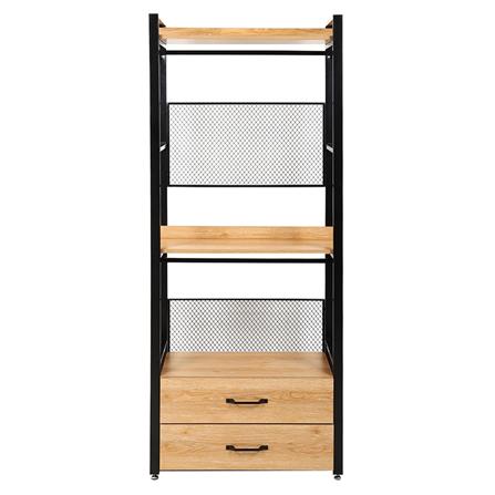 ตู้เสื้อผ้า FURDINI PLANK W10-800-22D สีน้ำตาล/ดำ