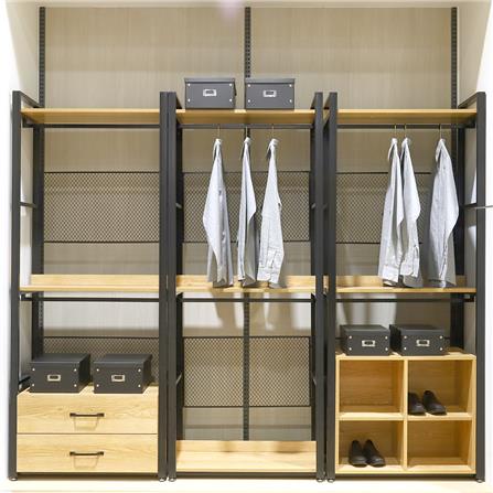 ตู้เสื้อผ้า FURDINI PLANK W10-800-22D สีน้ำตาล/ดำ_7