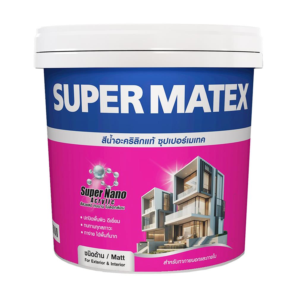 สีน้ำทาภายนอก ชนิดด้าน TOA SUPERMATEX ADVANCE BASE C 9 ลิตร