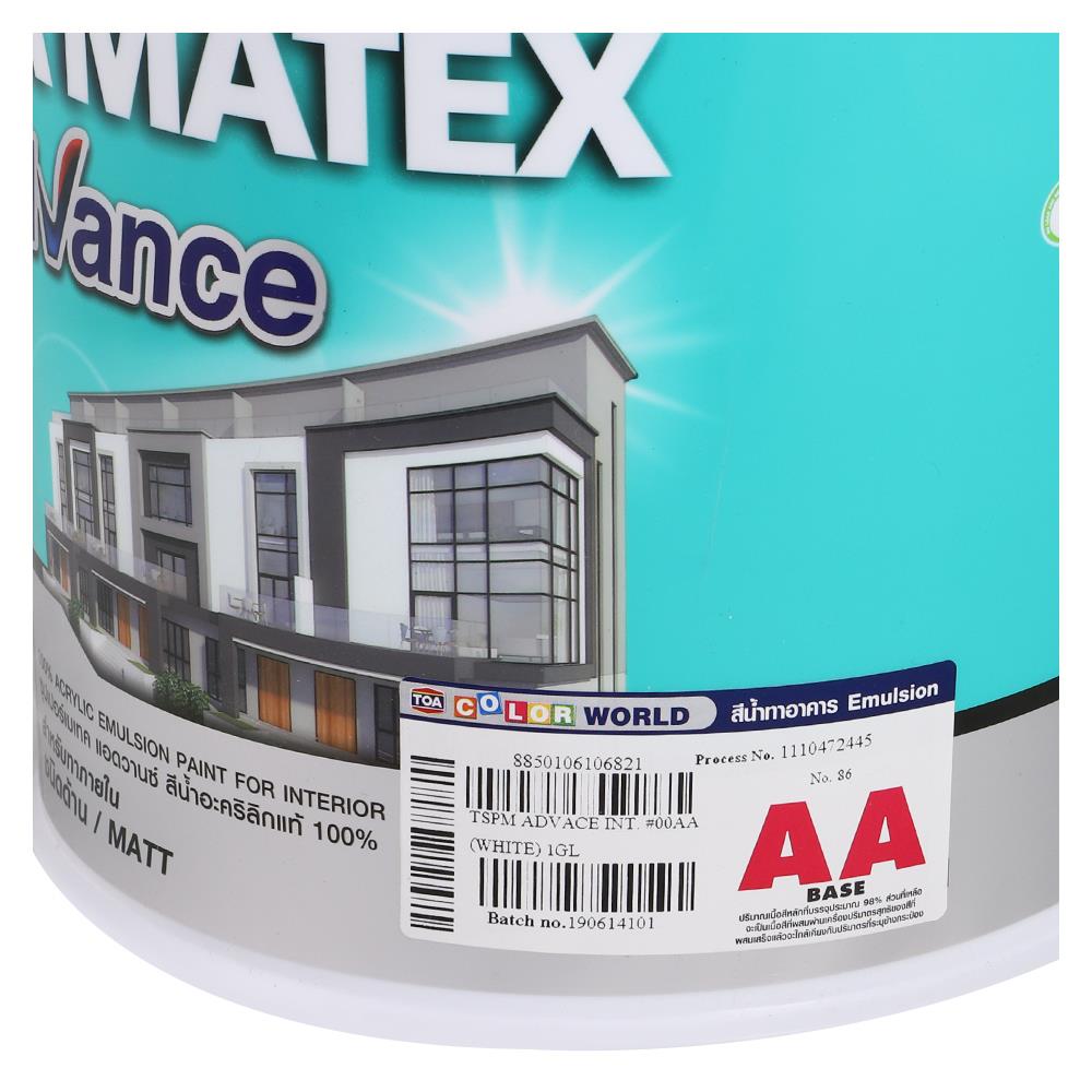 สีน้ำทาภายใน TOA SUPERMATEX BASE A ด้าน 1GL