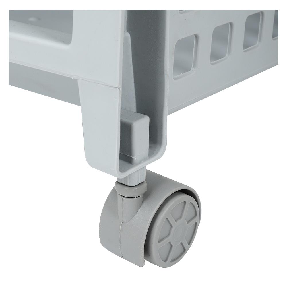 ชั้นวางของ 3 ชั้น มีล้อ DKW 42.8x33.5x79.3 ซม. สีเทา