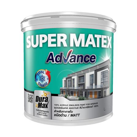 สีน้ำทาภายใน TOA SUPERMATEX ADVANCE BASE D สีขาว ด้าน 9 ลิตร_0