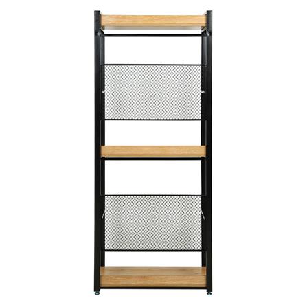 ตู้เสื้อผ้า FURDINI PLANK W10-800-3 สีน้ำตาล/ดำ_2