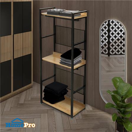 ตู้เสื้อผ้า FURDINI PLANK W10-800-3 สีน้ำตาล/ดำ_6