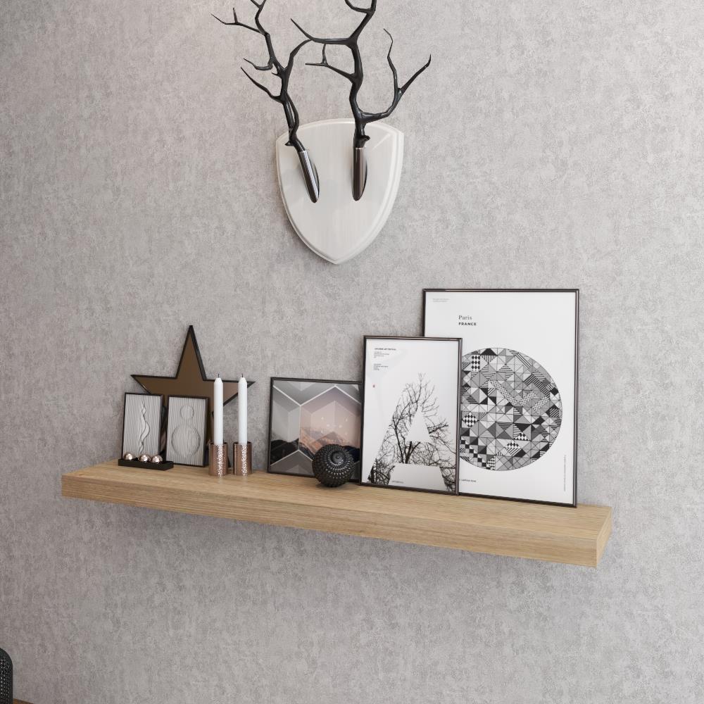 แผ่นชั้นไม้ซ่อนขา STACKO 120x24x5 ซม. สีวู้ดเกรน