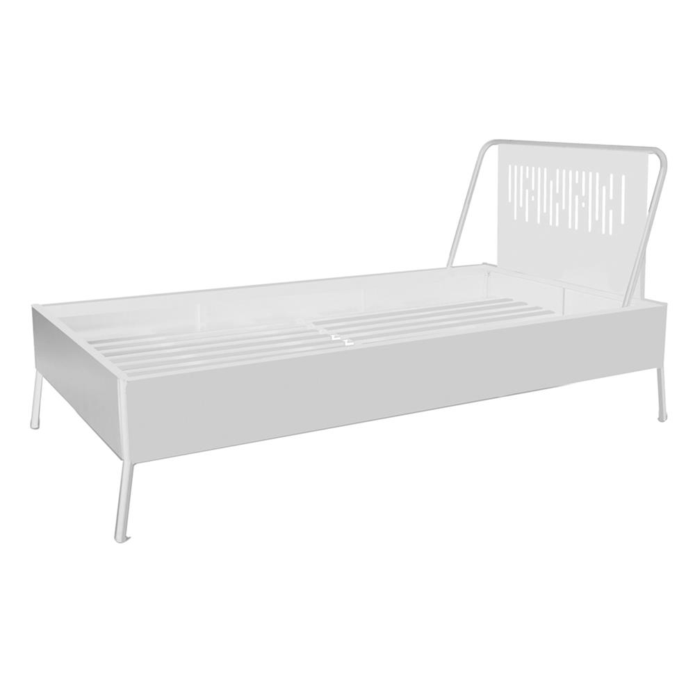 เตียงเหล็ก 6 ฟุต KIOSK BE-060 สีขาว