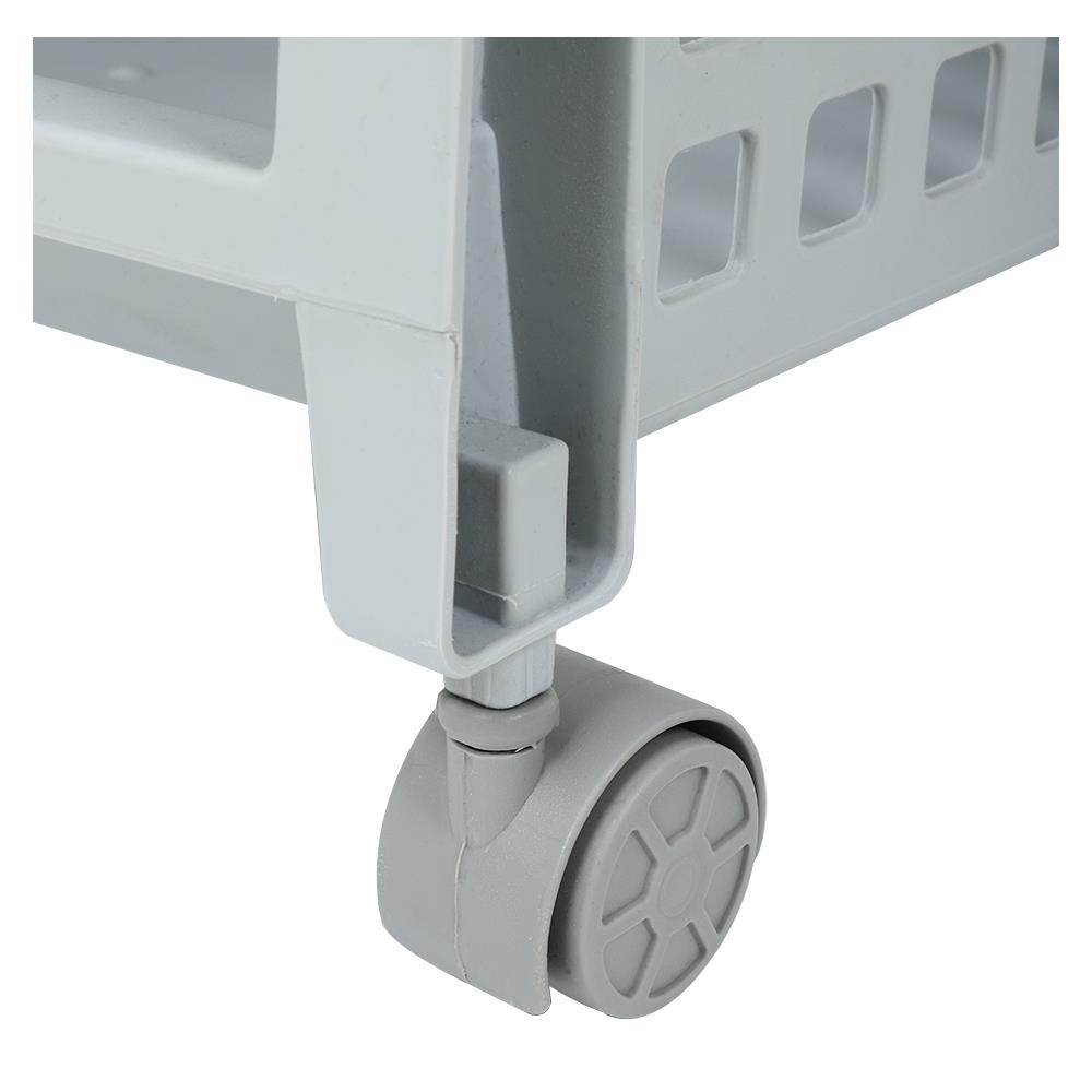 ชั้นวางของ 4 ชั้น มีล้อ DKW 42.8x33.5x102.3 ซม. สีเทา