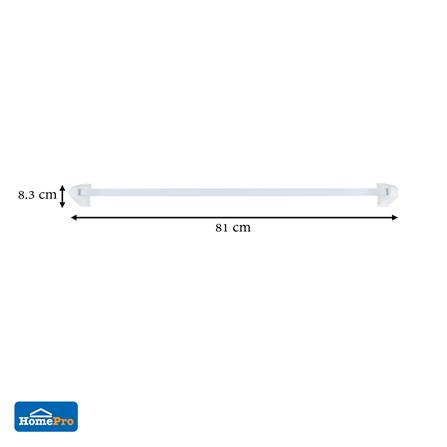 ราวแขวนผ้า BATH TIME 14376 สีขาว-ใส_3