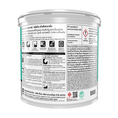 สีน้ำทาภายใน TOA SUPERMATEX ADVANCE BASE D ด้าน 1 แกลลอน_2