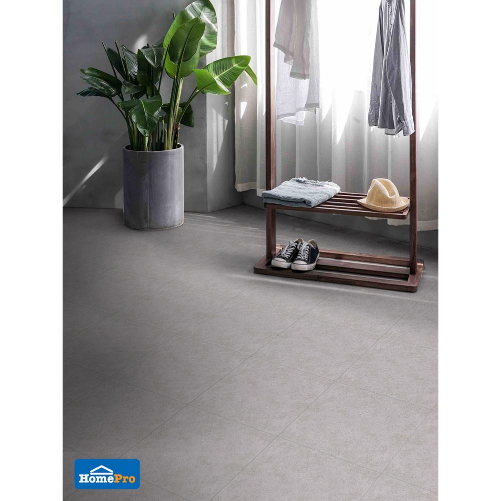 กระเบื้องพื้น 12x12 นิ้ว SMILE โมวิก เพลน เทา A 1M2