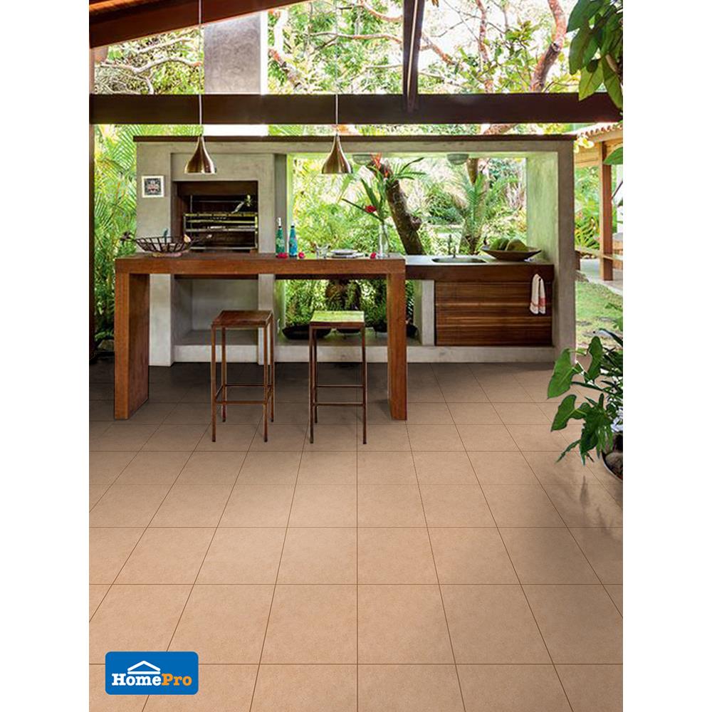 กระเบื้องพื้น 12x12 นิ้ว SMILE โมวิก เพลน น้ำตาล A 1M2