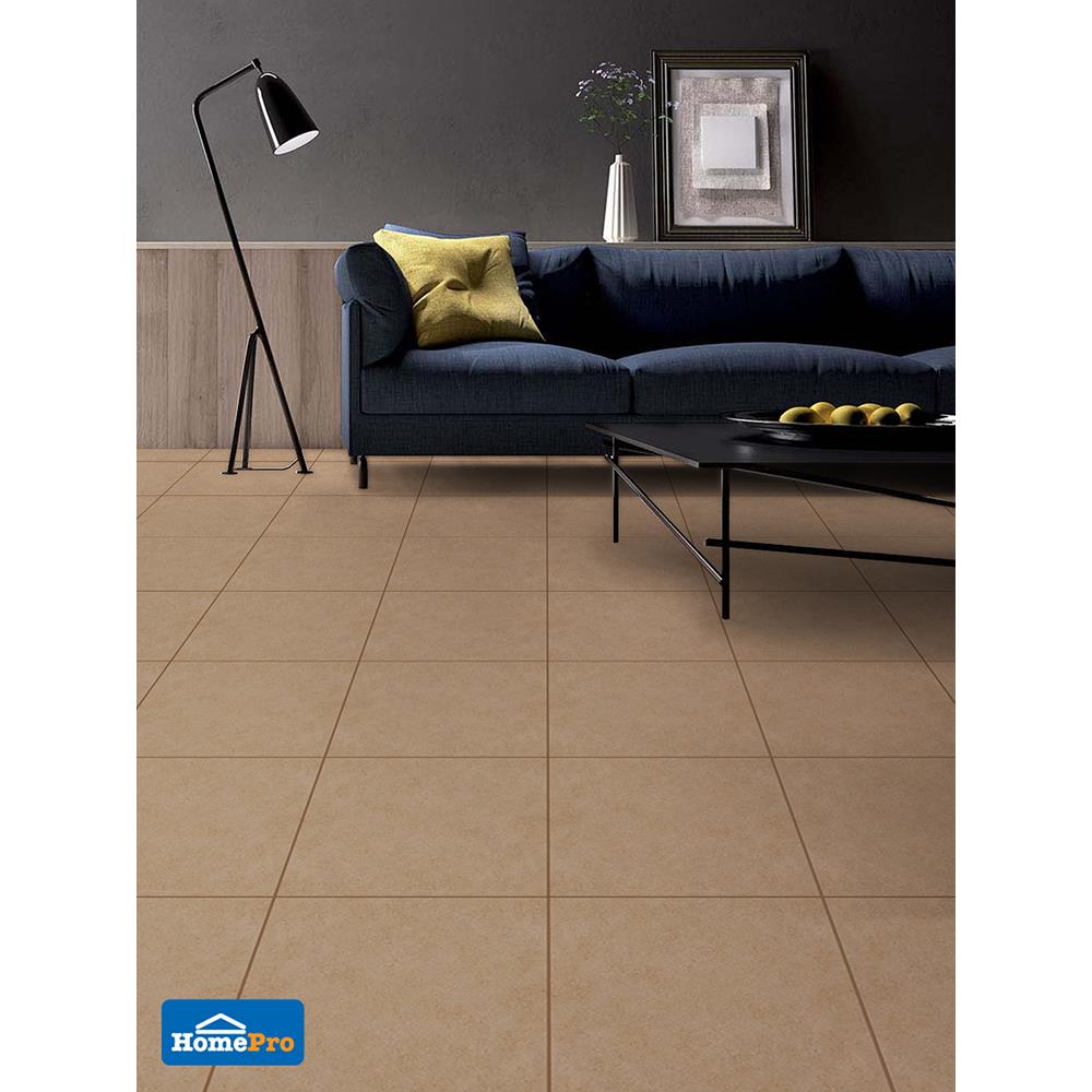 กระเบื้องพื้น 12x12 นิ้ว SMILE โมวิก เพลน น้ำตาล A 1M2