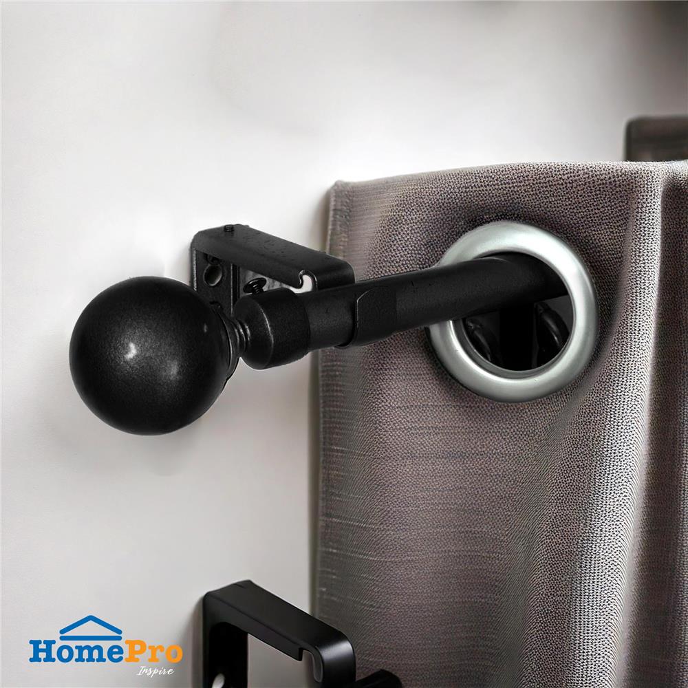 ขารับราง 1 ชั้น เหล็ก HOME LIVING STYLE 19 มม. สีดำ