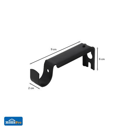 ขารับราง 1 ชั้น เหล็ก HOME LIVING STYLE 19 มม. สีดำ_4