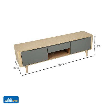 ตู้วางทีวี FURDINI BRAVE 170 ซม. สี WHITEWASH/เทา_8