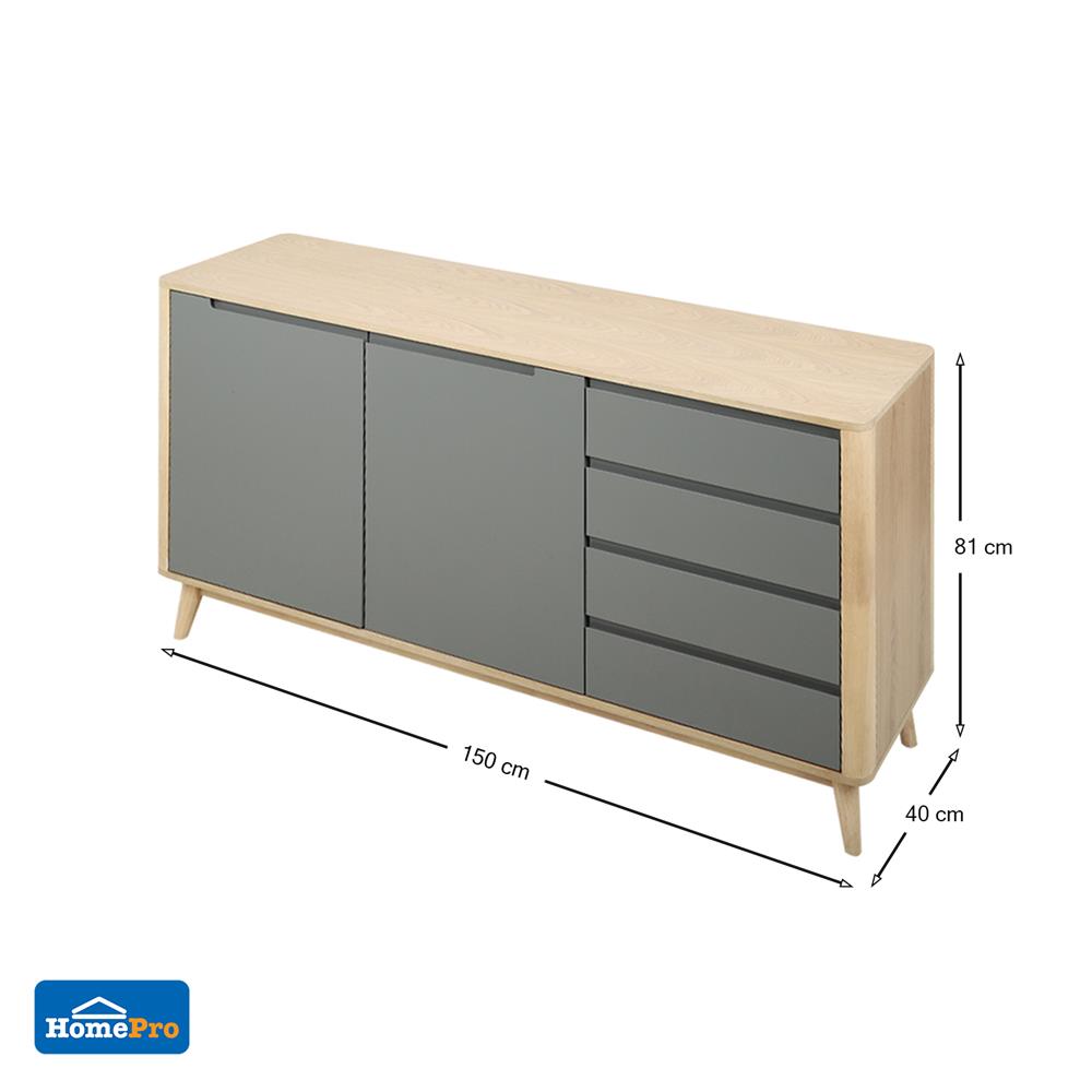 ตู้บานผสม FURDINI BRAVE สีเทา