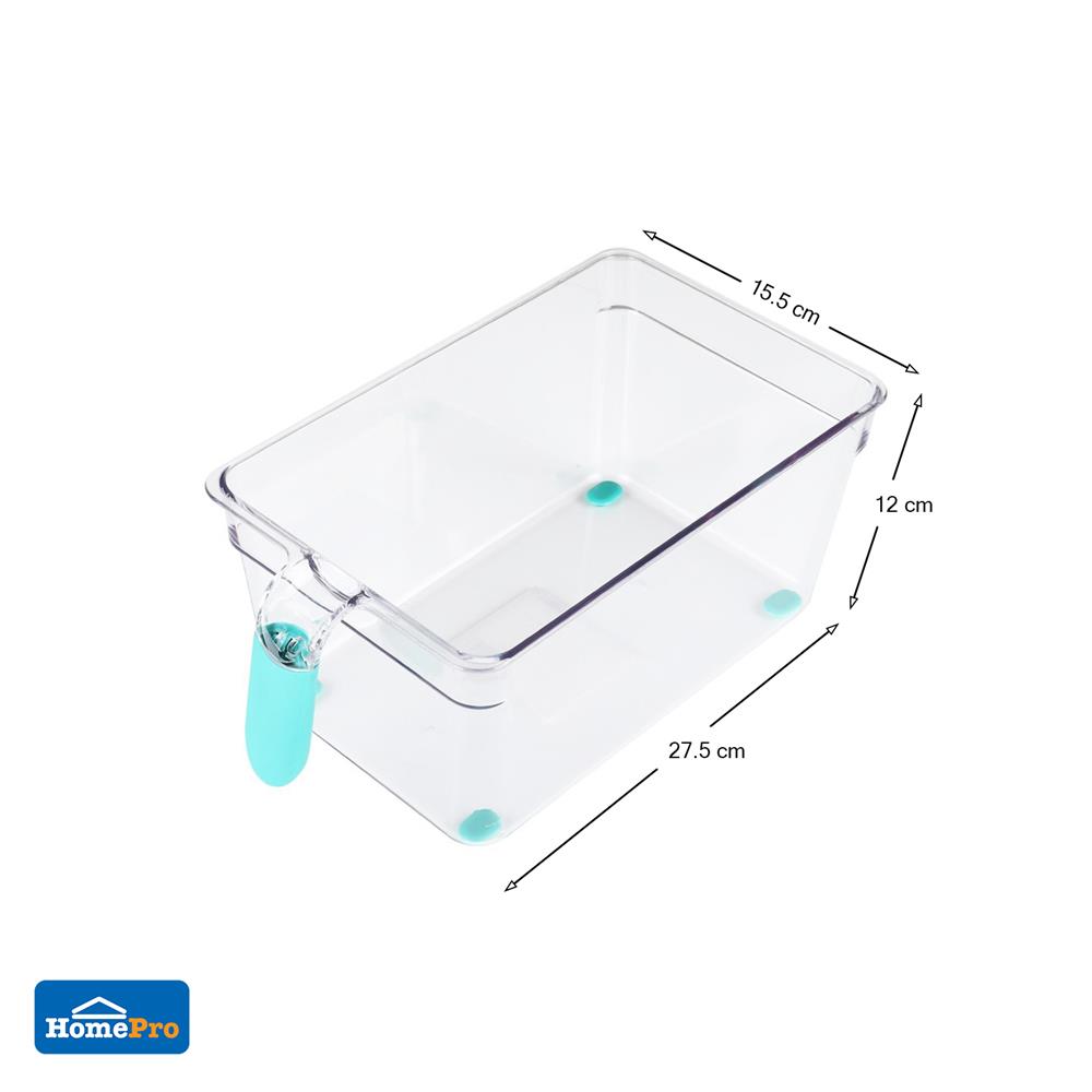 กล่องจัดเก็บในตู้เย็นด้ามจับ 15.5x27.5x12 ซม. KECH