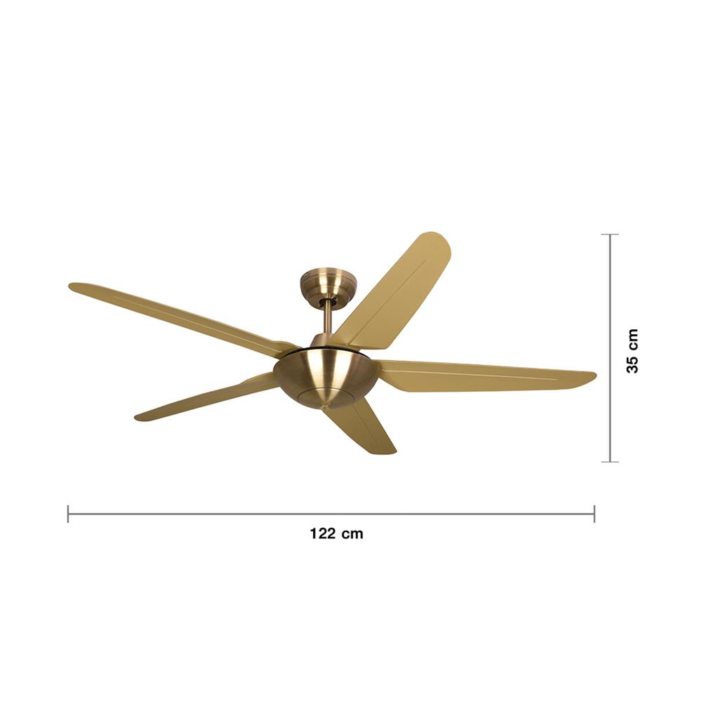 พัดลมไม่มีโคมไฟ CARINI 548NL 48 นิ้ว สีทองรมดำ