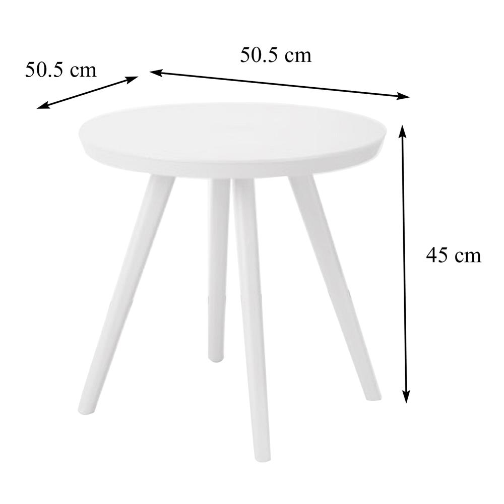โต๊ะข้างพลาสติก SPRING LINNE สีขาว