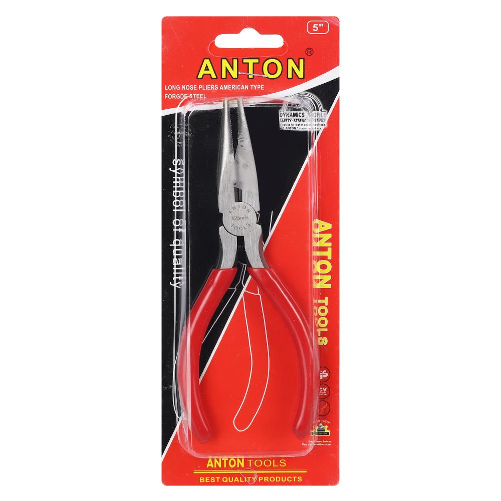 คีมปากแหลม ด้ามยาง ANTON 5 นิ้ว