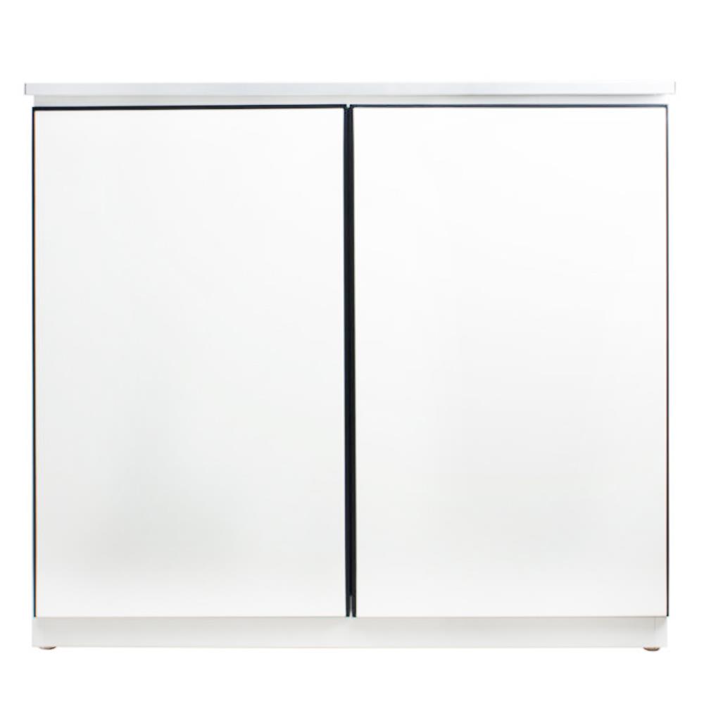 ตู้เหล็กบานเปิดทึบ KIOSK DB-201 สีขาว