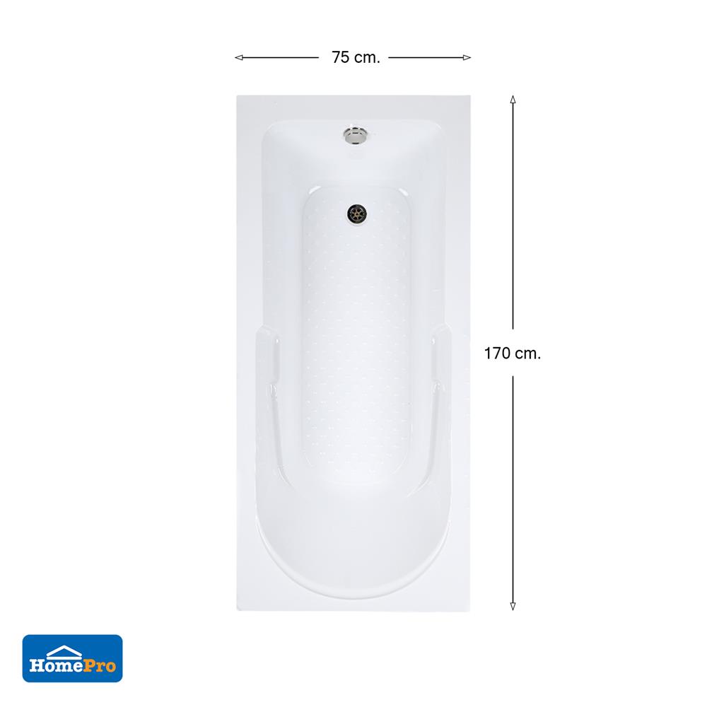 อ่างอาบน้ำ MOYA SICO-4007 75x170 ซม. สีขาว