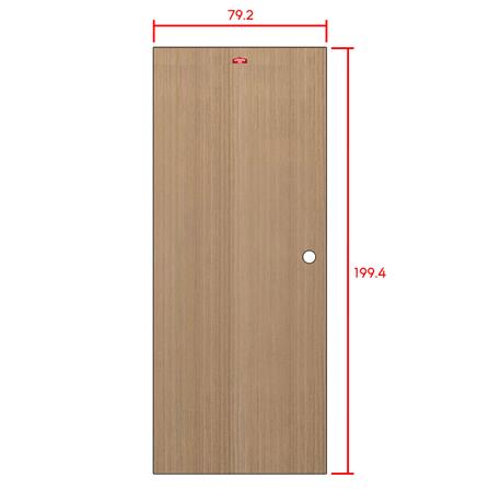 ประตูภายในเหล็ก เจาะลูกบิด PROFESSIONAL DOOR D1-40 79.2x199.4 ซม. สีน้ำตาล_5