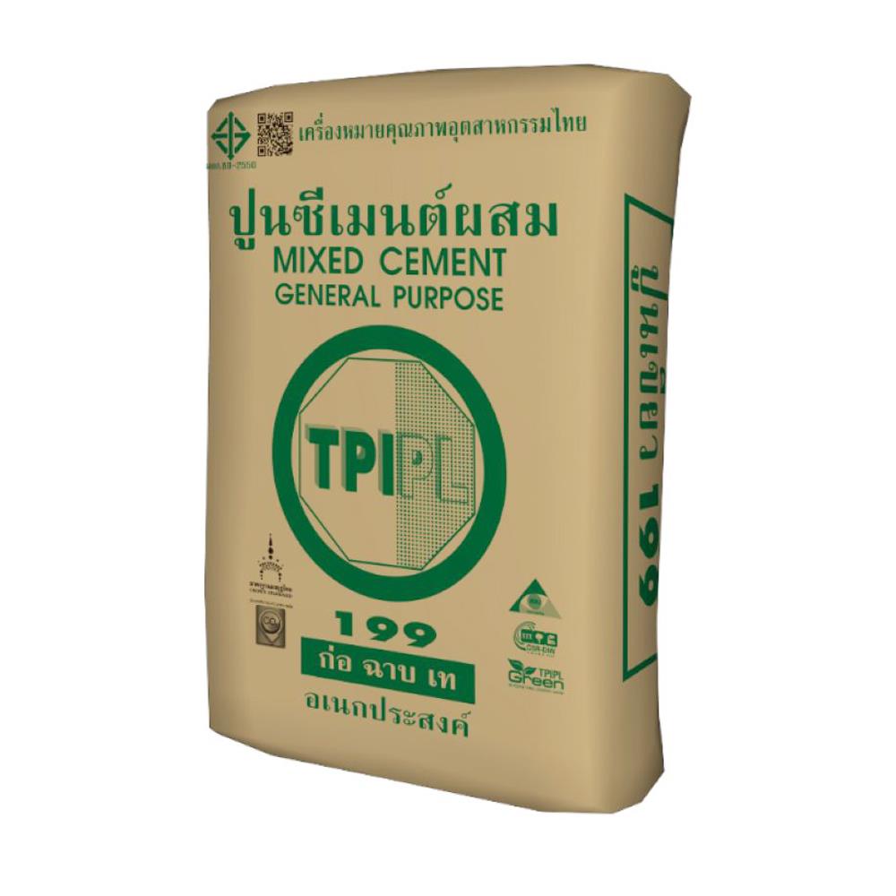 ปูนซีเมนต์ผสม TPI 199 50 กก. สีเขียว