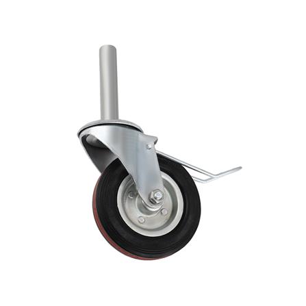 ลูกล้อยาง BY TORA เพลาหมุน มีเบรก 6 นิ้ว สีดำ_0