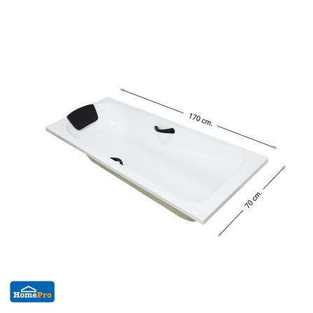 อ่างอาบน้ำ MOYA SICO-4003 70x170 ซม. สีขาว_4