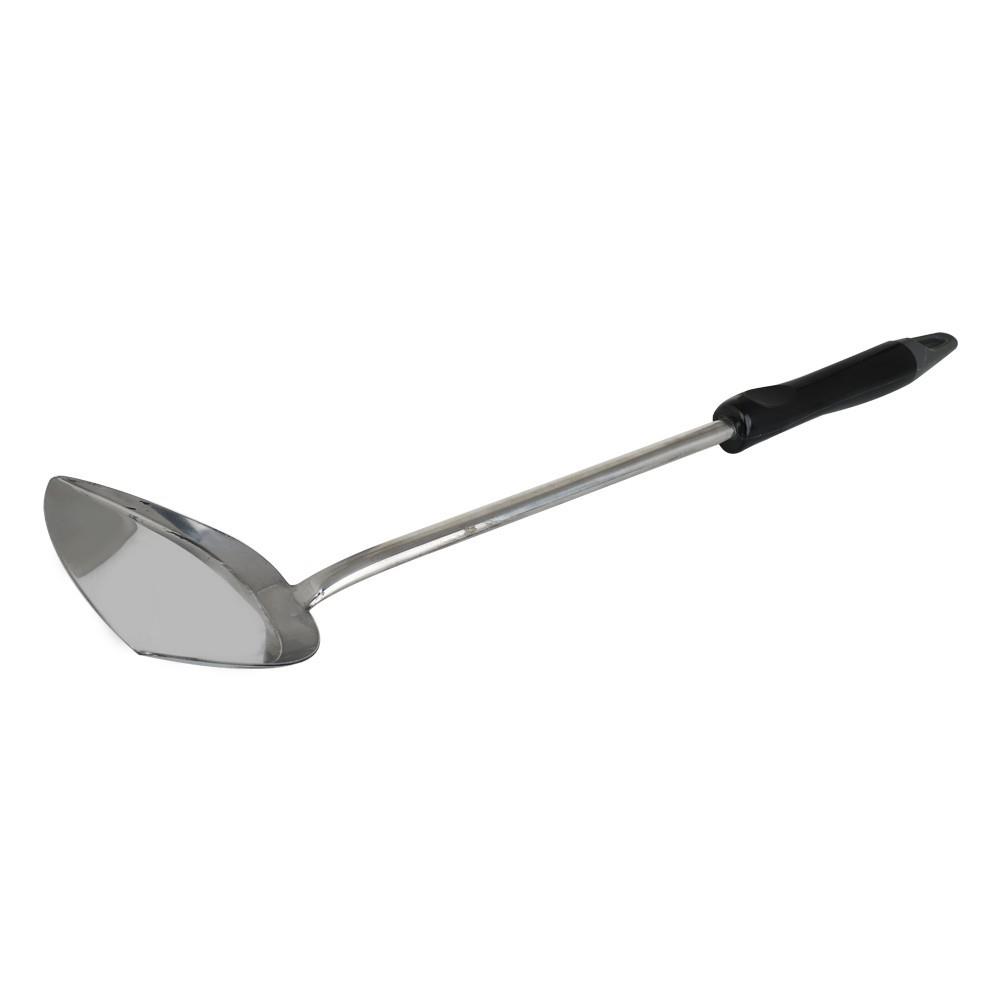 ตะหลิวสเตนเลสใหญ่ SEAGULL ด้ามดำ