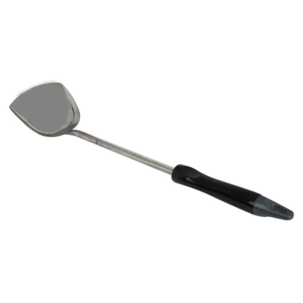 ตะหลิวสเตนเลสใหญ่ SEAGULL ด้ามดำ