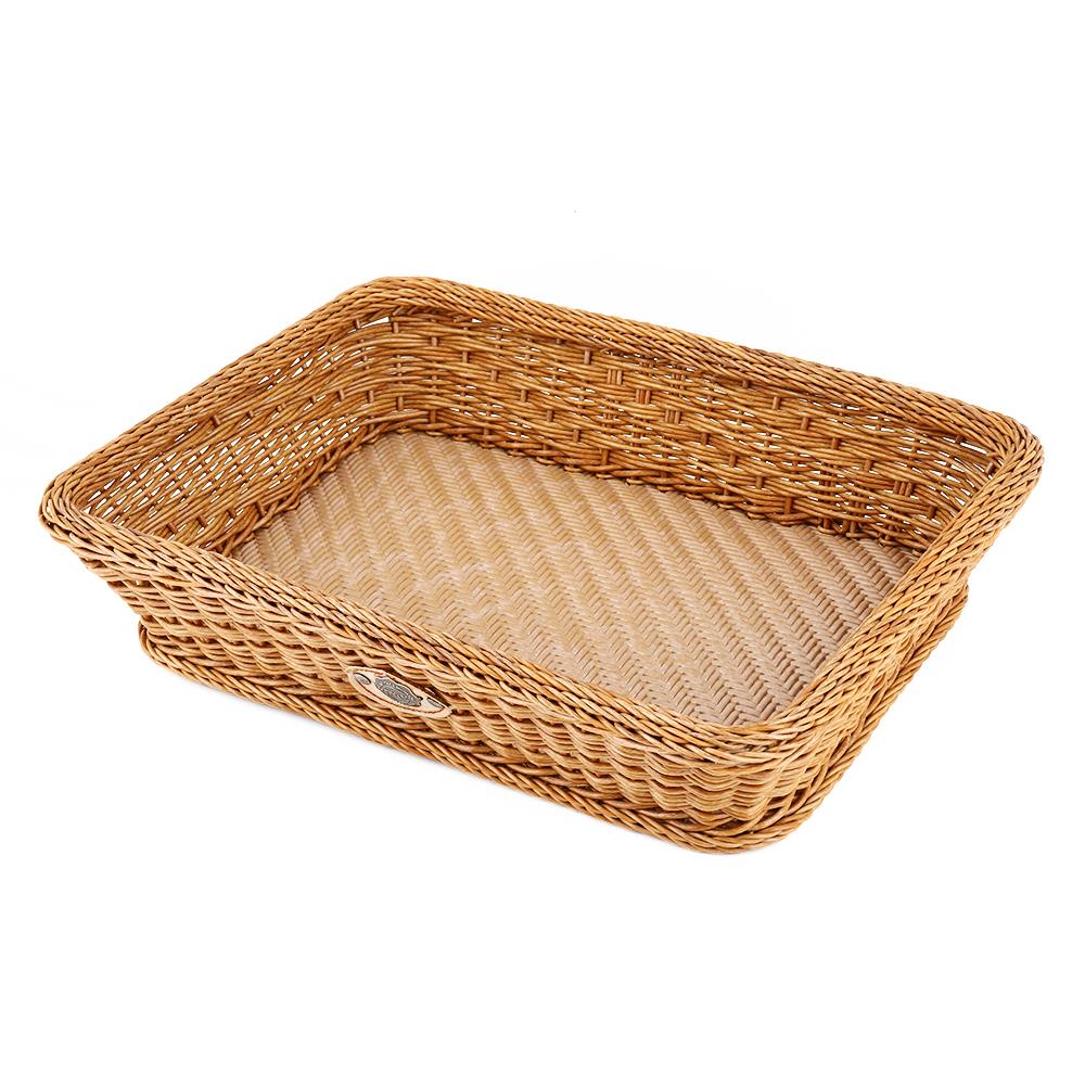 ตะกร้าเหลี่ยมเตี้ย MONARCH 36x23x7 ซม. สีน้ำตาล