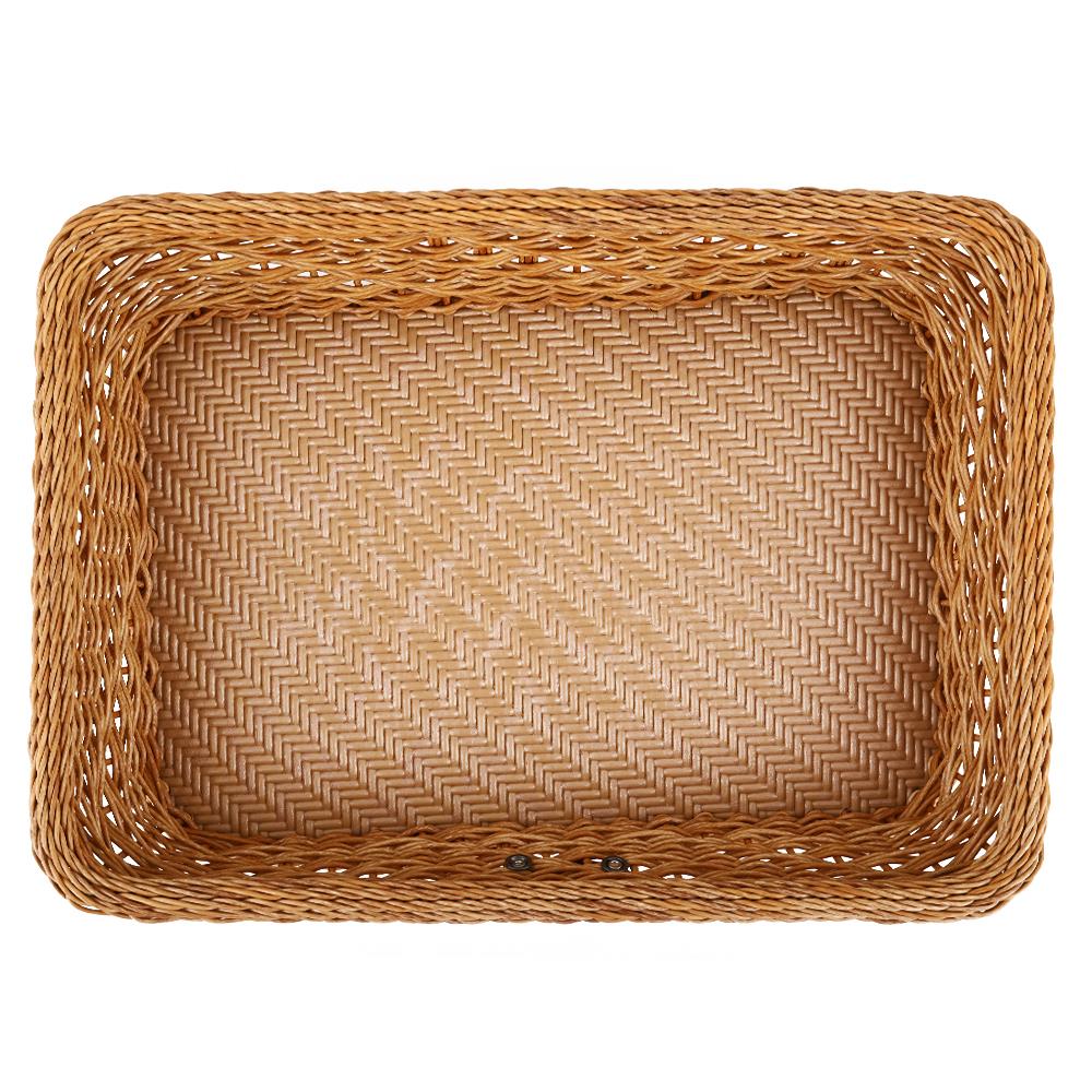 ตะกร้าเหลี่ยมเตี้ย MONARCH 36x23x7 ซม. สีน้ำตาล