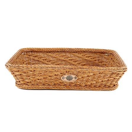 ตะกร้าเหลี่ยมเตี้ย MONARCH 36x23x7 ซม. สีน้ำตาล